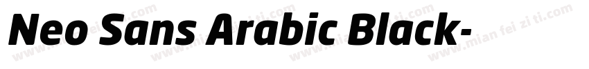 Neo Sans Arabic Black字体转换
